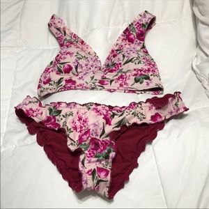 Pink Floral Bikini